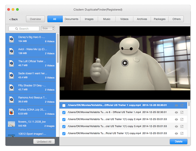 Mac duplicate file remover
